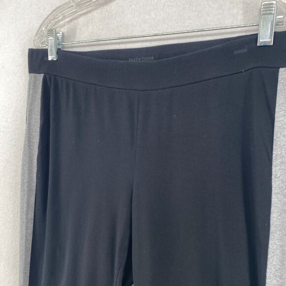 EILEEN FISHER Pants PL Petite Organic Cotton Stretch Jersey Tapered Black USA - Picture 4 of 13